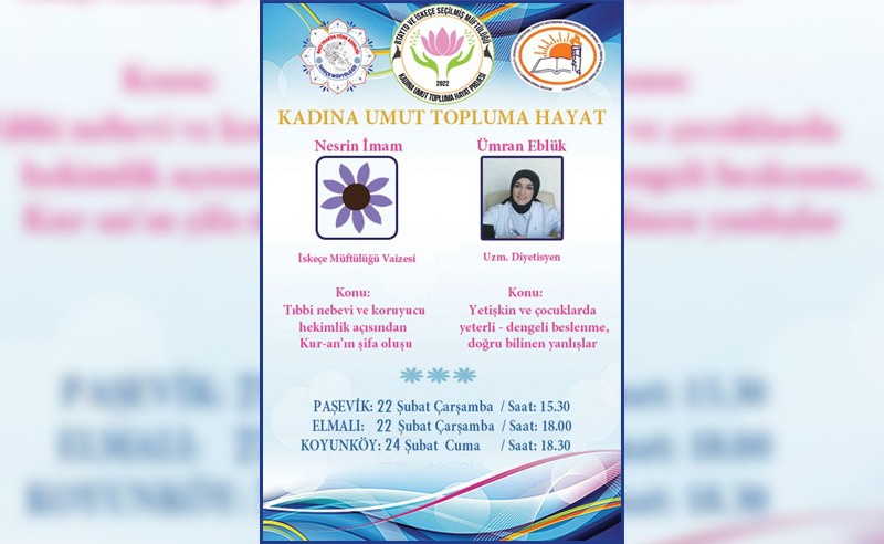 ‘KADINA UMUT TOPLUMA HAYAT’ PROJESİ DEVAM EDİYOR