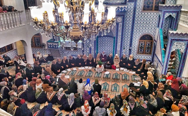 DİNKLER CAMİİ’NDE İSKEÇE MÜFTÜLÜĞÜ KADIN DİN GÖREVLİLERİNDEN BERAT KANDİLİ PROGRAMI 