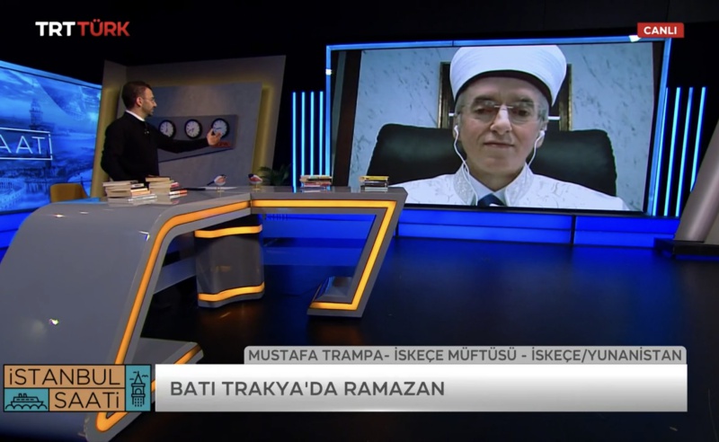 FAZİLETLİ İSKEÇE MÜFTÜSÜ MUSTAFA TRAMPA TRT TÜRK ’’İSTANBUL SAATİ’’ PROGRAMININ KONUĞU OLDU