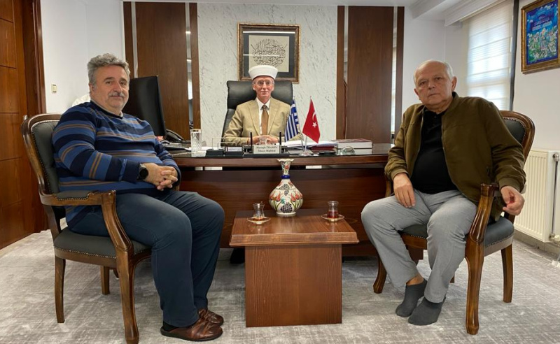 MUSTAFÇOVA ESKİ BELEDİYE BAŞKANI MUSTAFA AĞA’DAN MÜFTÜMÜZE ZİYARET 
