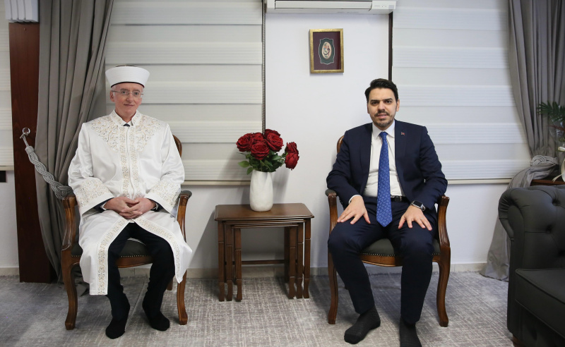 YURTDIŞI TÜRKLER VE AKRABA TOPLULUKLAR BAŞKANI ABDULLAH EREN’DEN MÜFTÜLÜĞÜMÜZE ZİYARET   